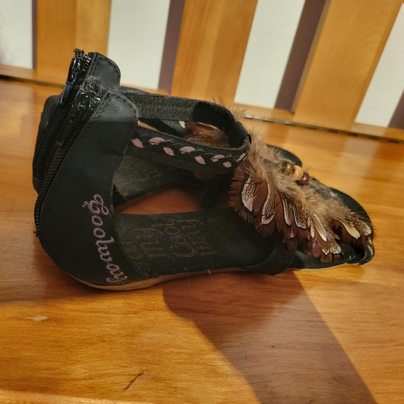 Black feather sandals - Picture 3 of 4